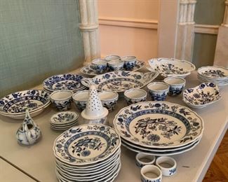Large lot of Blue Onion Dishes - Various Makers (Not Meissen) - $200