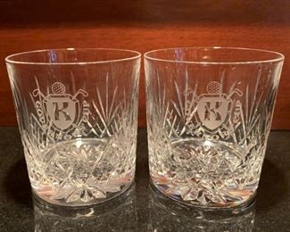 2 Rock Glasses - 3 1/4"H - $10