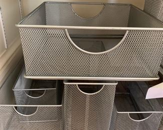 Alternate view - Assorted wire desk and storage bins - All - $35