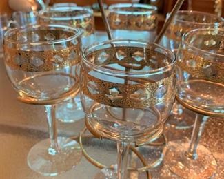 Alternate view - Caddy with gold encrusted wine glasses - $15