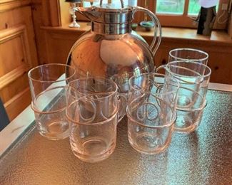Pot and 5 Glasses - $15
