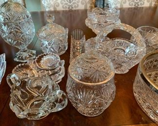 Alternate view - Lot of Cut and Pressed Glass Items - $20