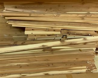 Cedar parts for shoe racks - $10