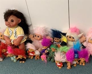 Lot of Troll Dolls - Largest is 17" - $25