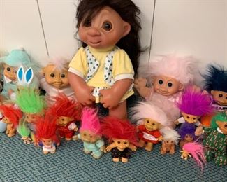 Alternate view - Lot of Troll Dolls - Largest is 17" - $25