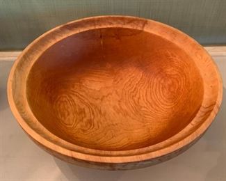 Large Wooden Bowl - Signed - $25