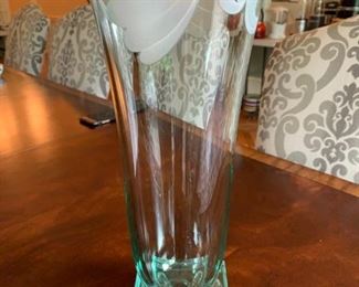 Large Art Glass Vase - Signed - $50