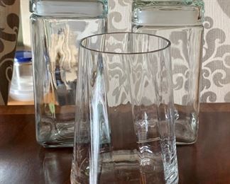 2 Cannisters and 1 Vase - $5