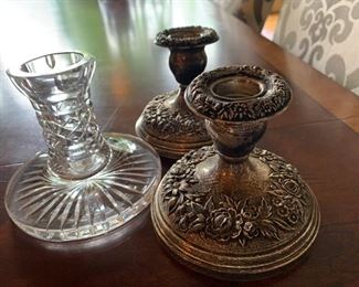 Kirk sterling silver candleholders - weighted - $50