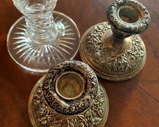 Alternate view - Kirk sterling silver candleholders - weighted - $50