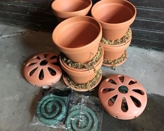 Lot of garden supplies - $10 - Pots 5"H
