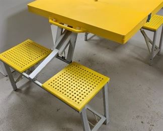 Children's portable aluminum and plastic picnic table - $25