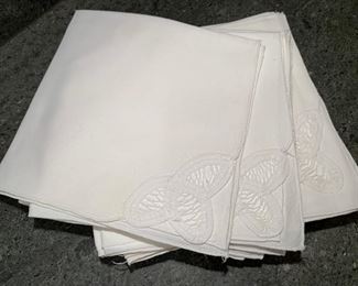 Alternate view - Lot of 18 white scalloped crochted lace placemats with 18 napkins - $50