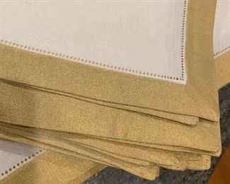 Alternate view - Lot of 14 Linen with Gold Border Napkins - $35