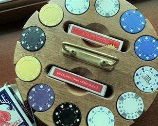 Alternate view - Poker Caddy with Chips and Playing Cards - $35