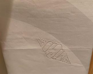Monogrammed linen tablecloth - $35