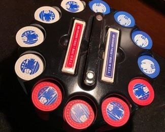 Alternate view - Poker caddy with chips and cards - $25
