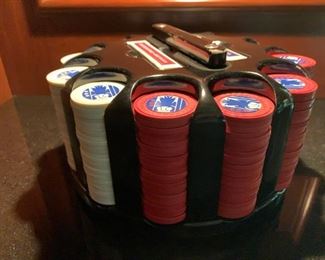 Alternate view - Poker caddy with chips and cards - $25