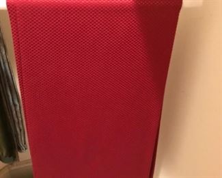 Textured red tablecloth with Napkins - $35