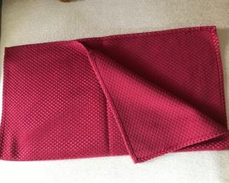 Alternate view - Textured red tablecloth with Napkins - $35