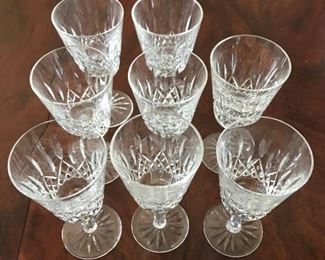8 Waterford Lismore Glasses - 5 3/4" - $85