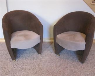 Michael Wolk Barrel Chairs. Total qty of 6.