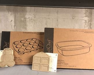 Lots of Pampered Chef stone bakeware