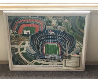 Limited Edition (on Canvas) large wall art with COA.  Last pic taken before Mile High was torn Down