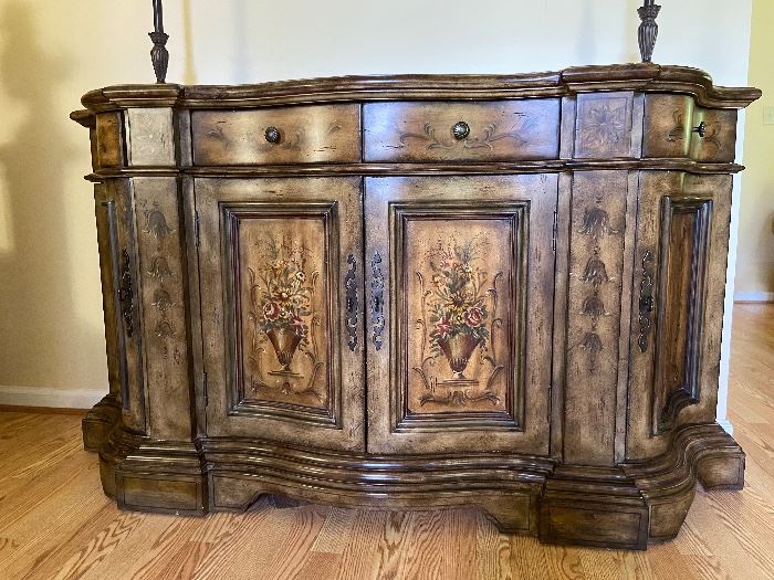 Hand painted credenza