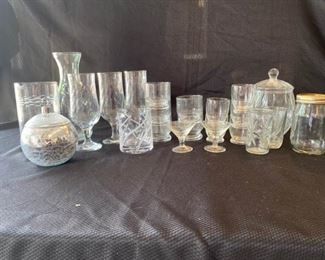 Varying Glass Cups and Containers
