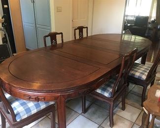 Dining table with 2 leaves 102”x44”