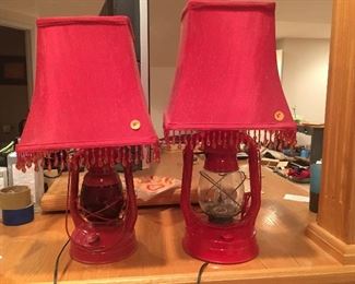 Really unique red lamps... one of a kind!