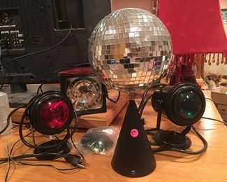 Disco ball and strobe lights... really fun!