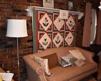 Antique Victorian style Sofa, Beautiful Quilt Top Hanging and more!