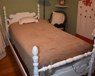 Antique 4 Poster Spool style Bed within Bed is Motorized Bed with Remote