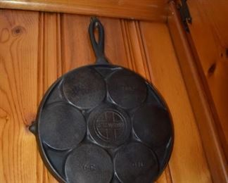 Vintage Griswold Cast Iron Plett Swedish Pancake Skillet Pan NO. 34 - 2980 A 