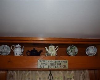 Vintage Tea Pots and Collectible Plates