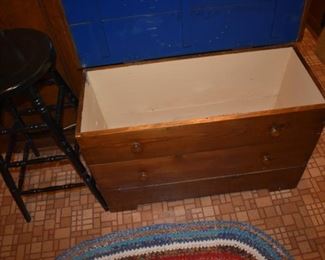 Antique Chest plus Vintage Bar Stool