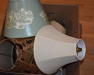 Many Antique and Vintage Lamp Shades in the Webb Estate