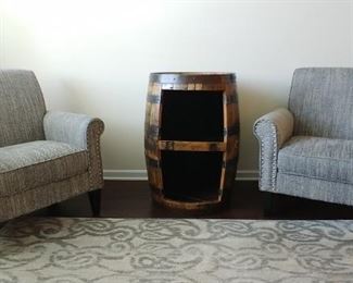 Grey chairs - BARREL IS NOT FOR SALE