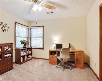 office desk, shelving, and haberdashery