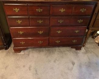 8 drawer vintage cherrywood dresser