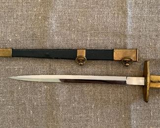10" Dagger w/Leather + Brass Scabbard            Accepting offers starting at $125