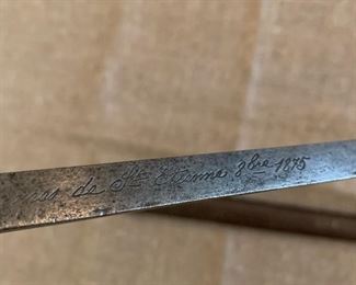 Cutlas Sword w/Scabbard dated 1875                 Accepting offers starting at $100