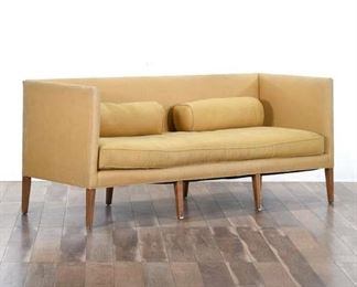 Vanguard Mid Century Modern Style Mustard Sofa
