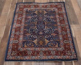 5.5X4' Kismet Blue & Maroon Area Rug