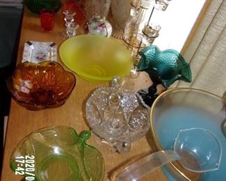 COLLECTION OF COLORED GLASS