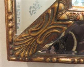 Gold Leaf Framed Decorative Mirror             17 W x 54 L
