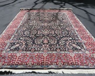  Hand Woven Traditional Pakistan Rug (Dark Navy & Red)
9 x 12
