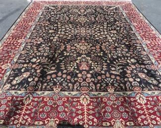  Hand Woven Traditional Pakistan Rug (Dark Navy & Red)
9 x 12